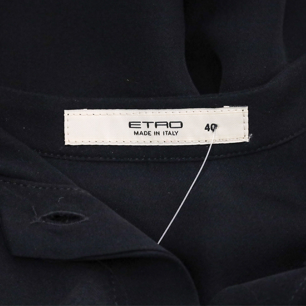 Etro Black Silk Pocket Blouse