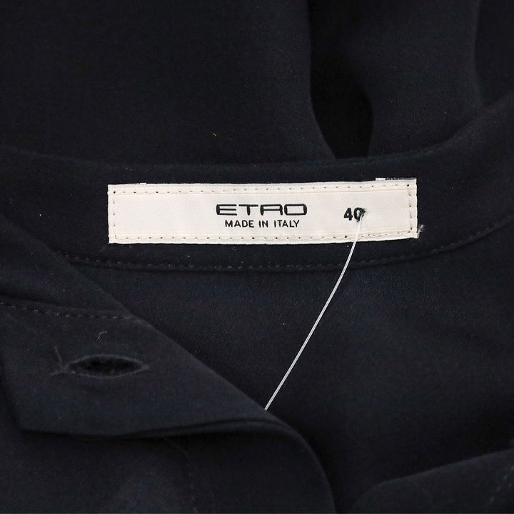 Etro Black Silk Pocket Blouse