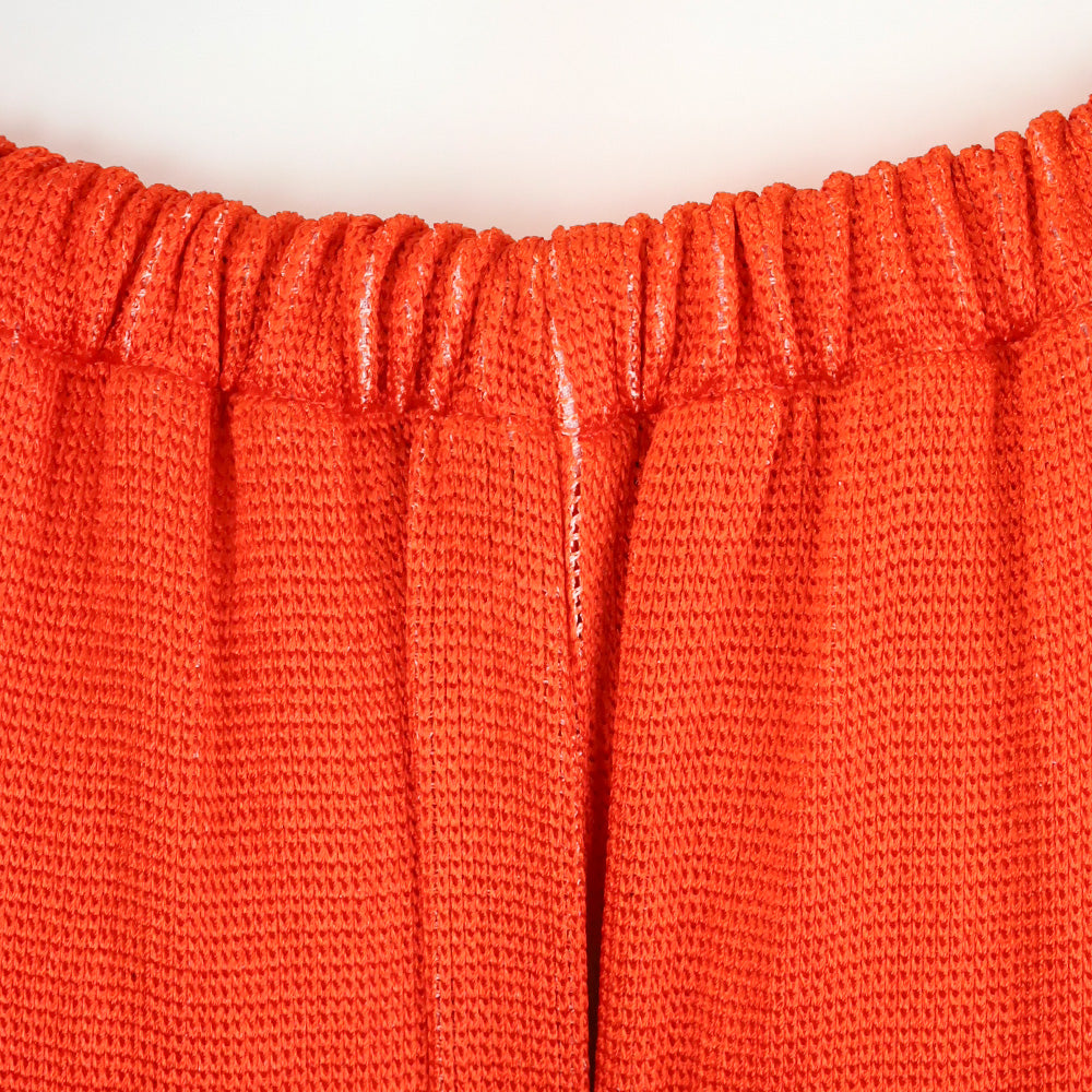 Etro Orange Fringe Hem Knit Drawstring Pants