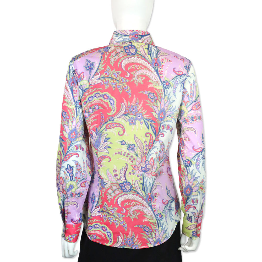 Etro Purple Multi Paisley Print Button Up Shirt