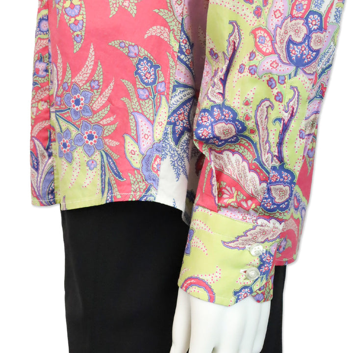 Etro Purple Multi Paisley Print Button Up Shirt