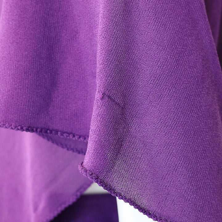 Etro Purple Short Sleeve V-Neck Ribbed Waist Top