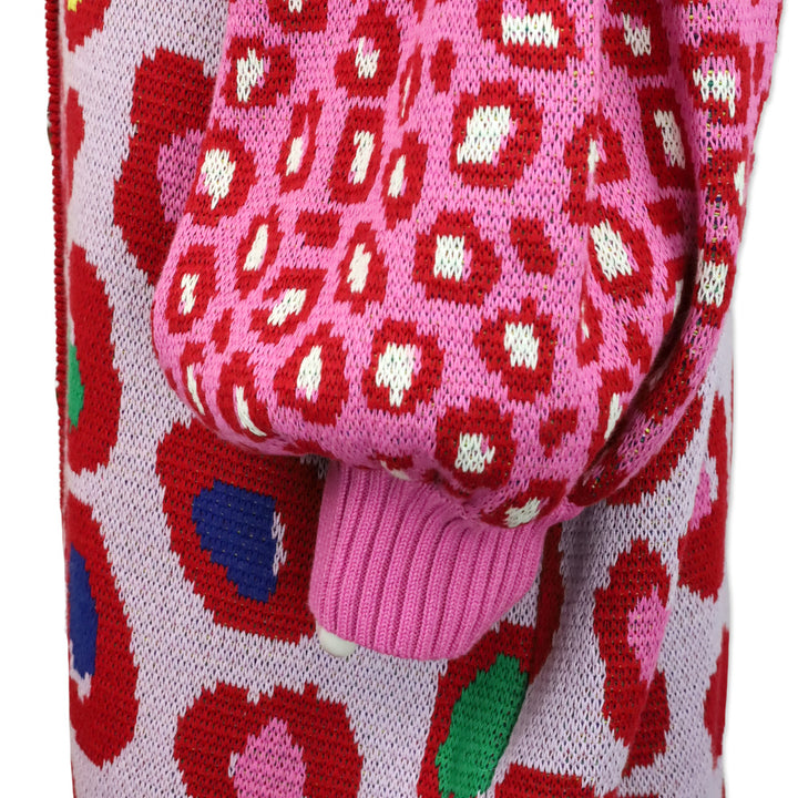 FARM Rio Red Leopard Cotton Pop Cardigan