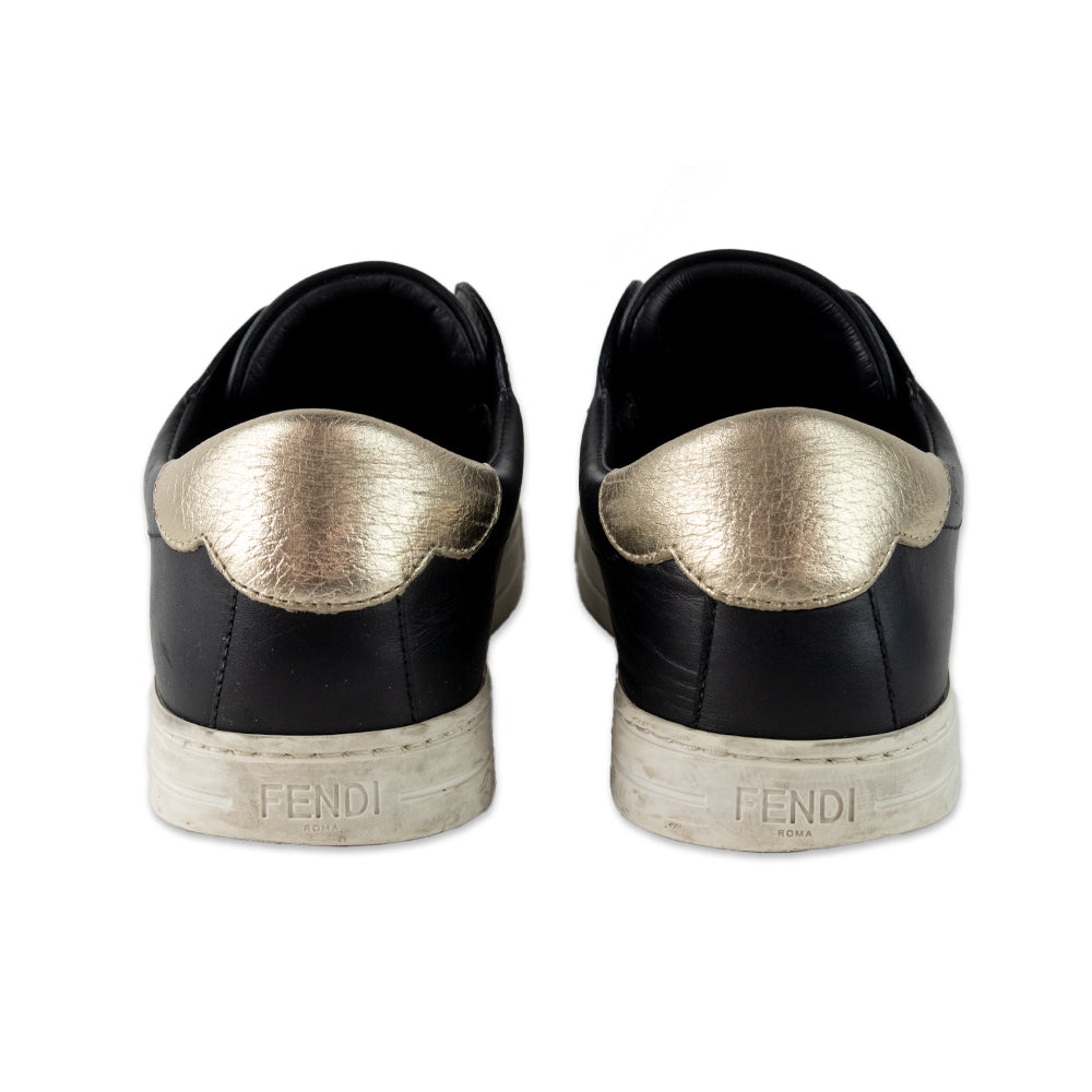Fendi Vitello Lurex Rockoclick Slip on Sneakers