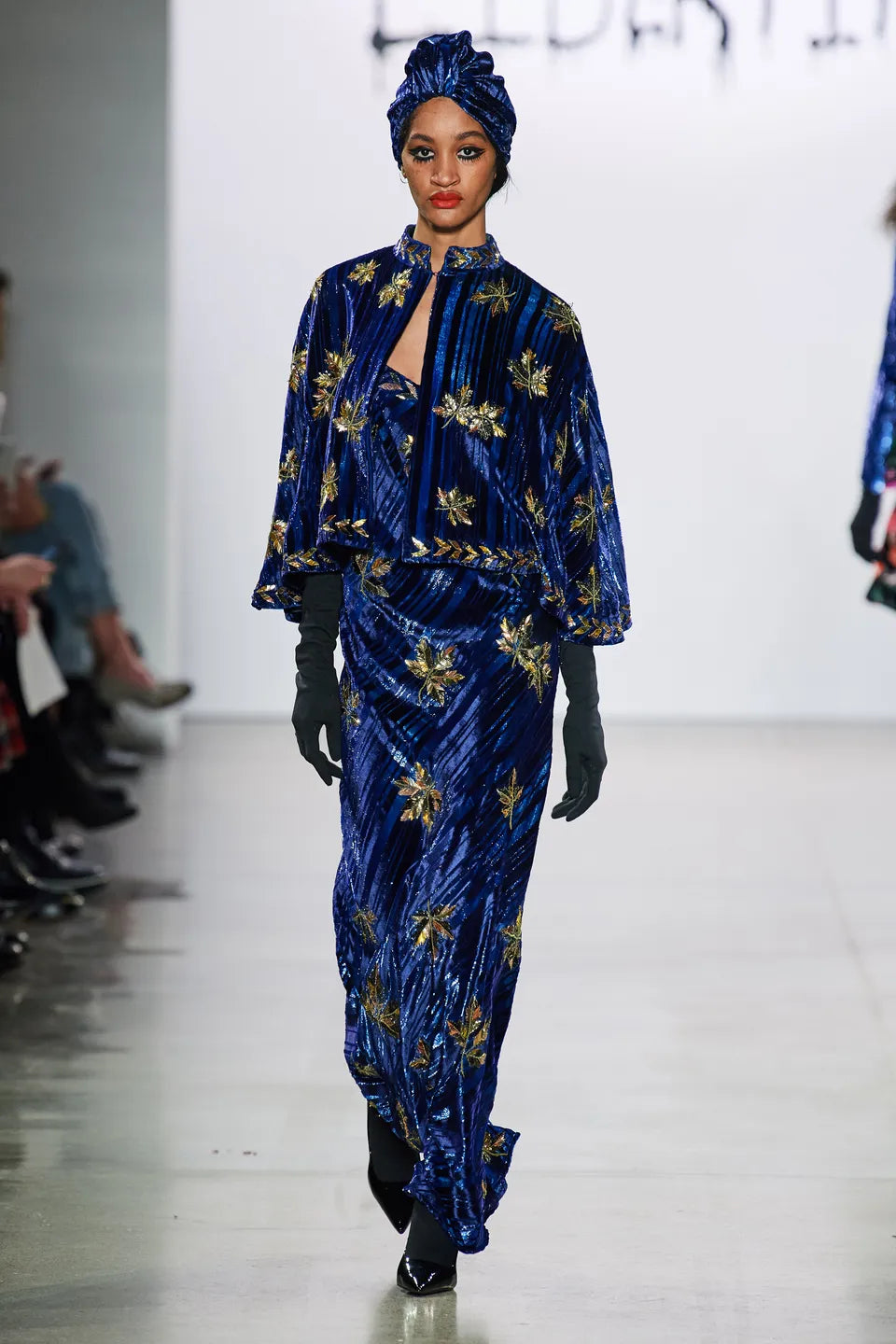 Libertine FW 2020 Blue Marrakesh Velvet Dress