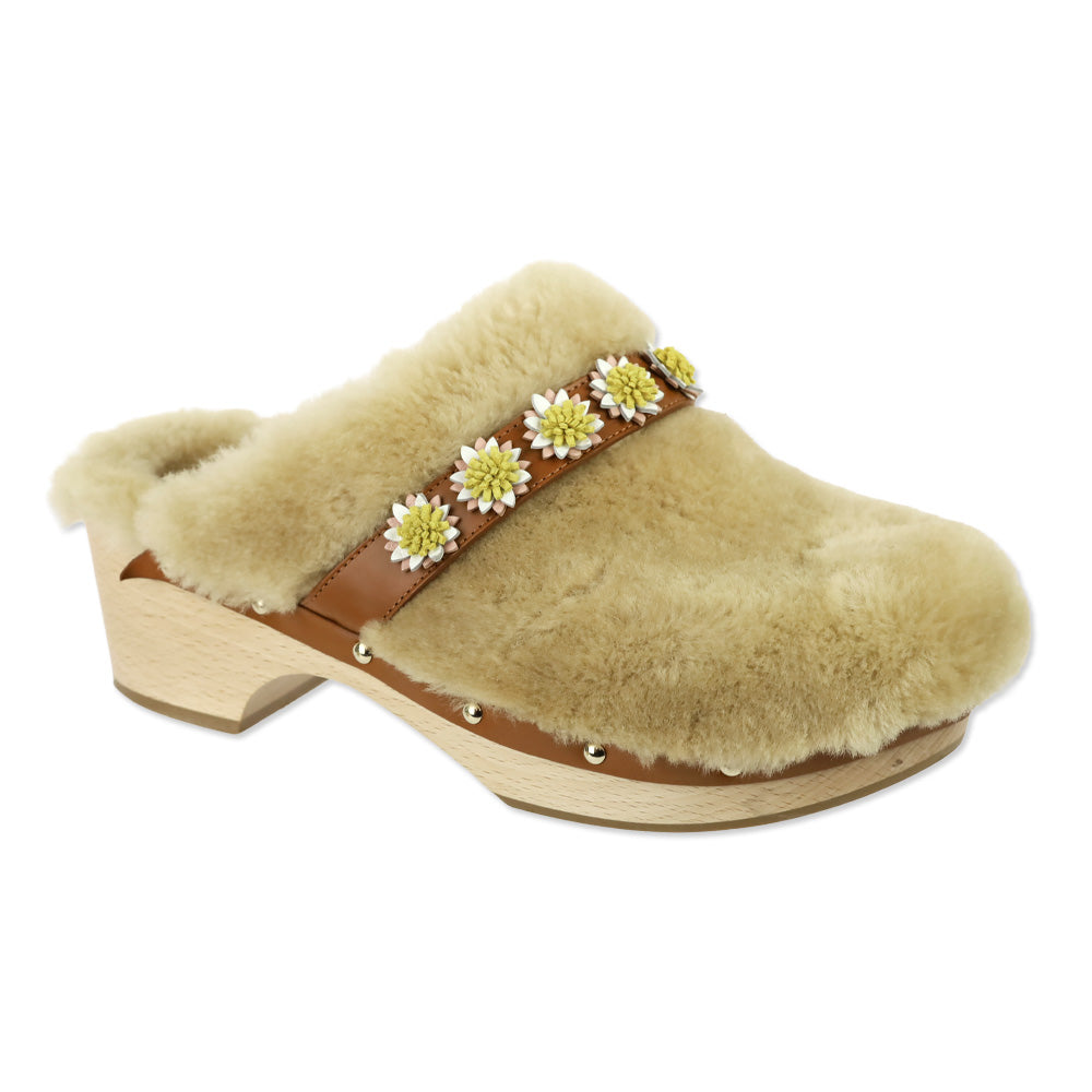 Fabrizio Viti Jean Daisy Shearling Clogs