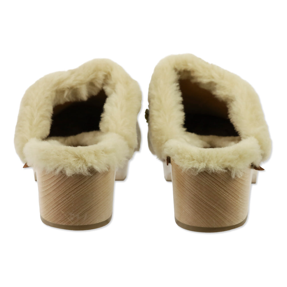 Fabrizio Viti Jean Daisy Shearling Clogs