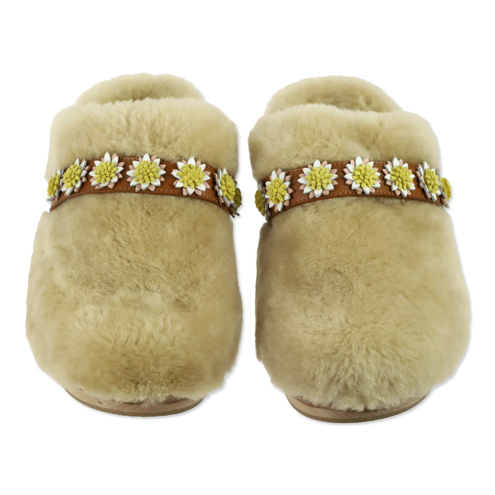 Fabrizio Viti Jean Daisy Shearling Clogs