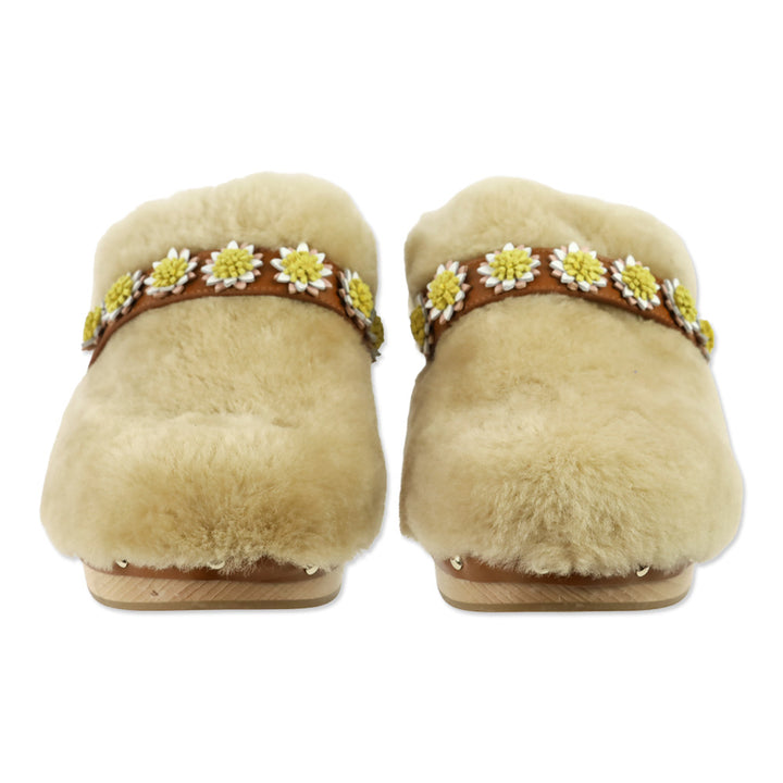 Fabrizio Viti Jean Daisy Shearling Clogs