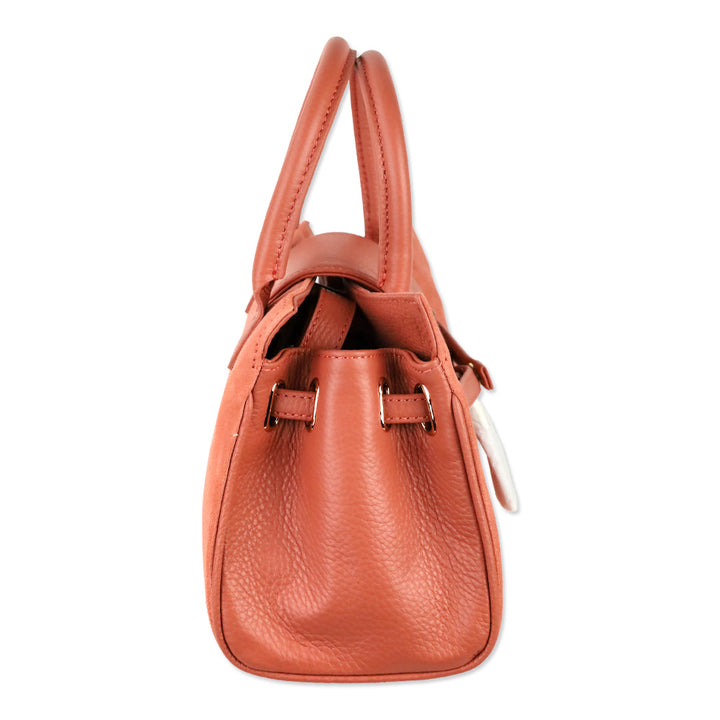 Fairfax & Favor Peach Suede and Leather Mini Windsor Handbag