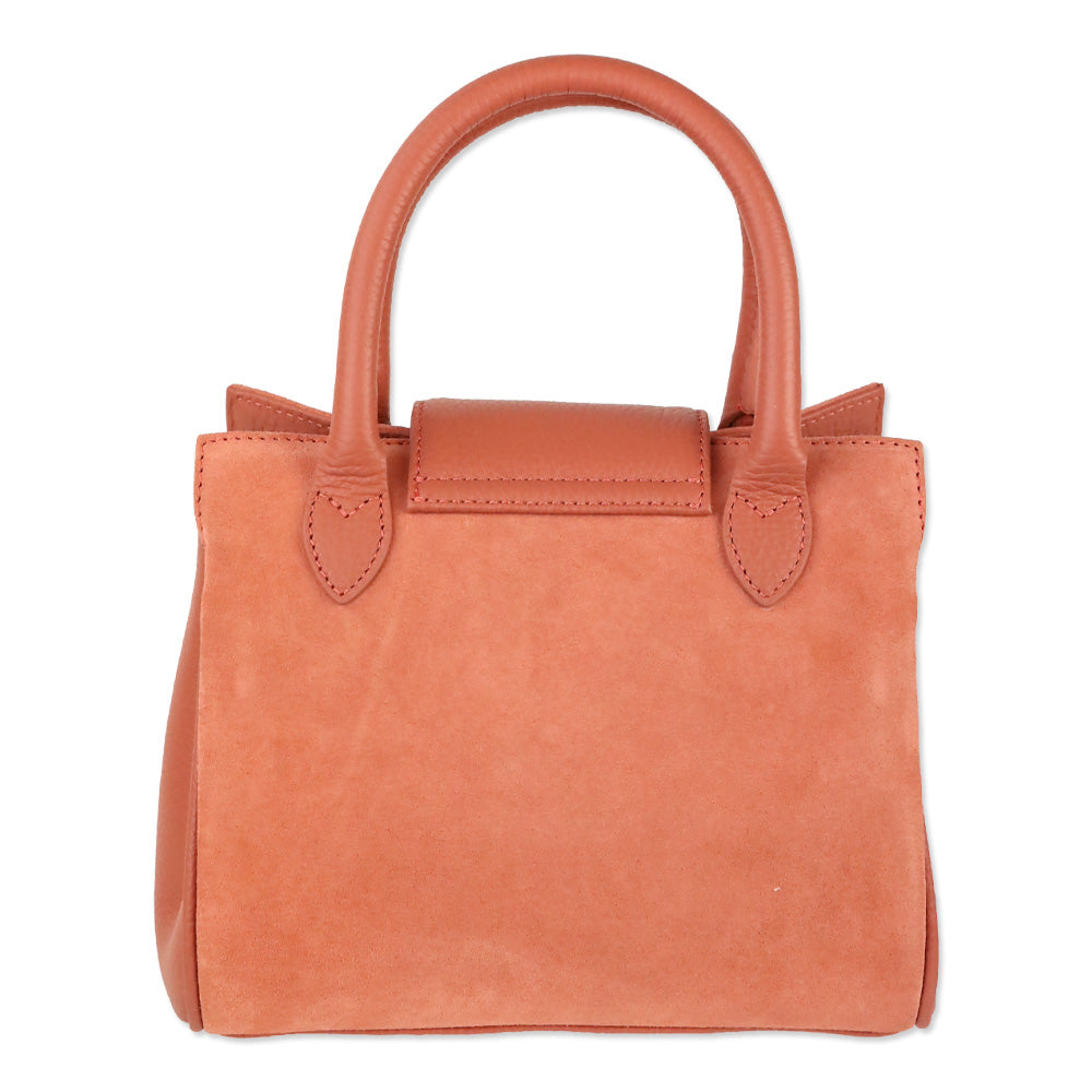 Fairfax & Favor Peach Suede and Leather Mini Windsor Handbag