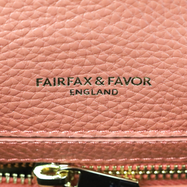 Fairfax & Favor Peach Suede and Leather Mini Windsor Handbag