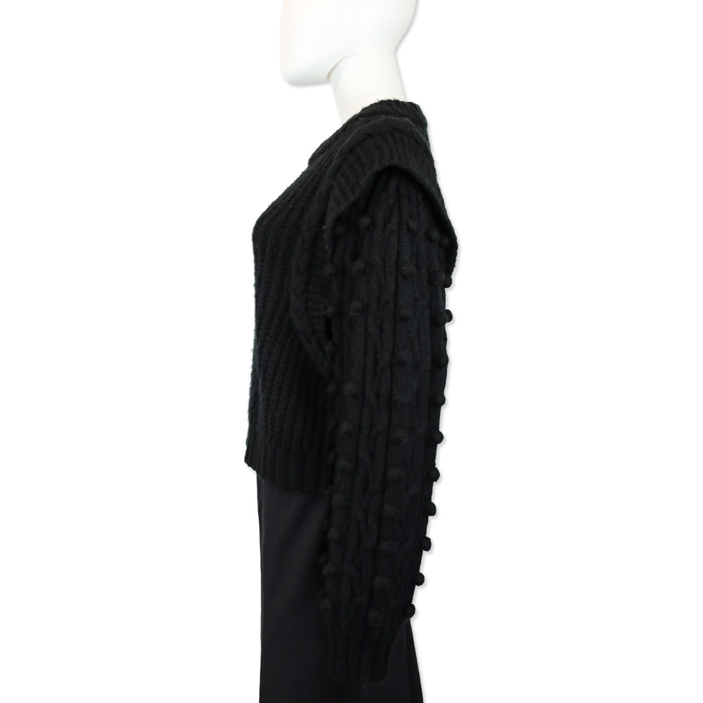 Farm Rio Black Braided Sweater