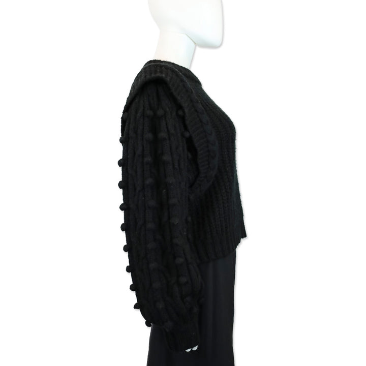 Farm Rio Black Braided Sweater