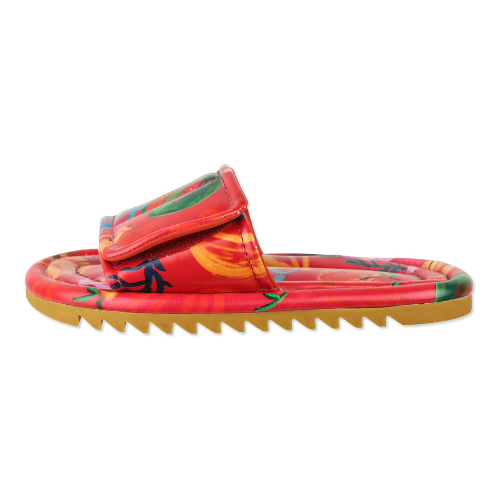 Farm Rio Pink Fruits Puffy Slide Sandals