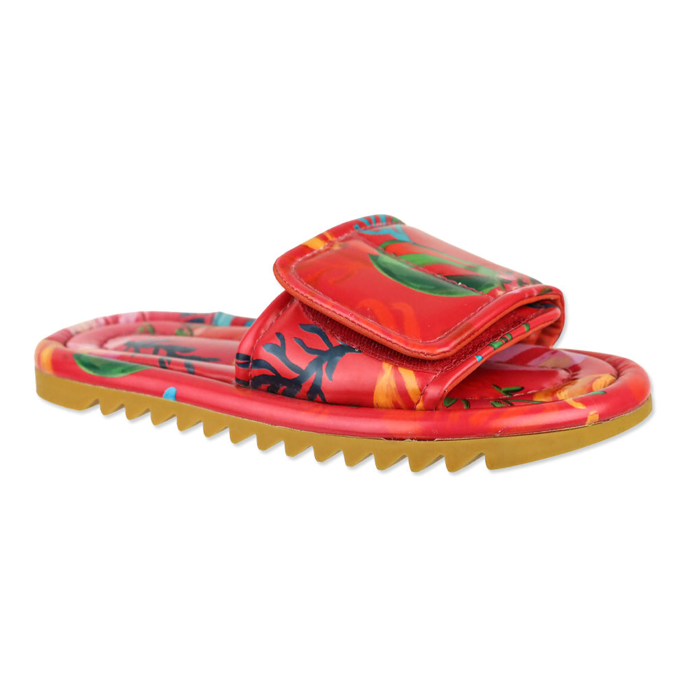Farm Rio Pink Fruits Puffy Slide Sandals