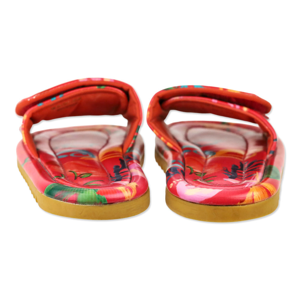 Farm Rio Pink Fruits Puffy Slide Sandals