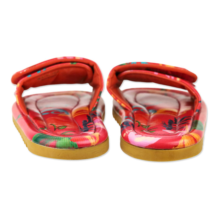 Farm Rio Pink Fruits Puffy Slide Sandals