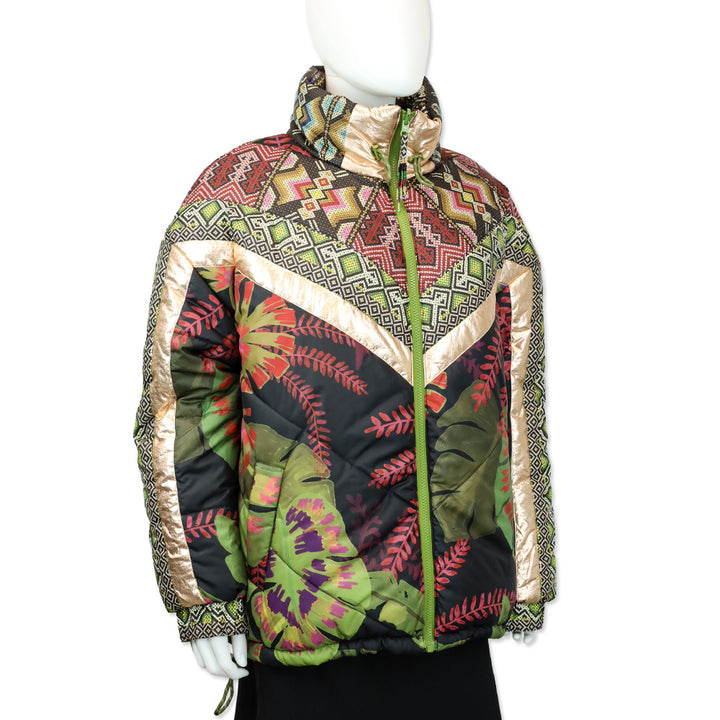 Farm Rio Tropical Rauti Metallic Reversible Puffer Jacket