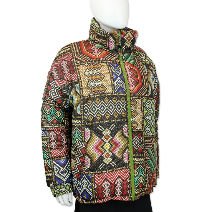 Farm Rio Tropical Rauti Metallic Reversible Puffer Jacket