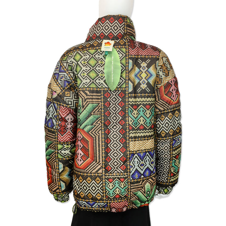 Farm Rio Tropical Rauti Metallic Reversible Puffer Jacket