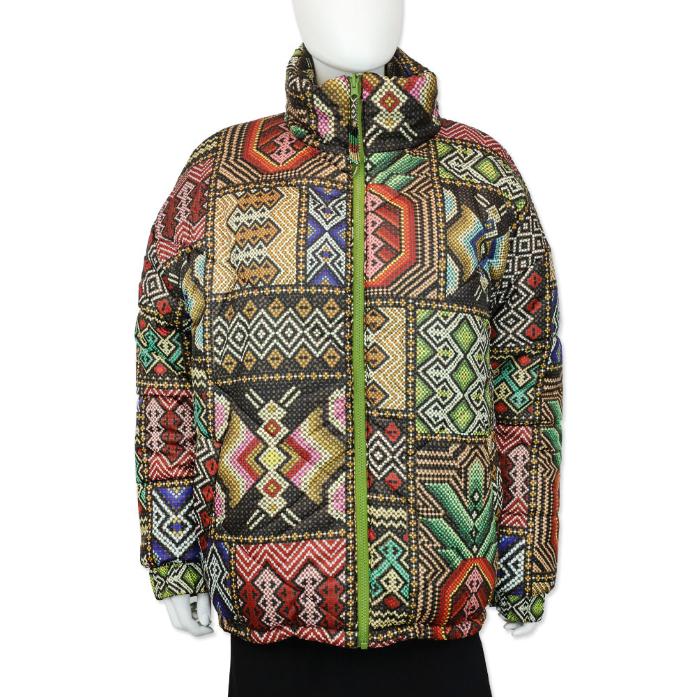 Farm Rio Tropical Rauti Metallic Reversible Puffer Jacket
