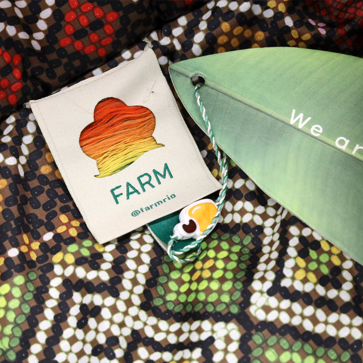 Farm Rio Tropical Rauti Metallic Reversible Puffer Jacket