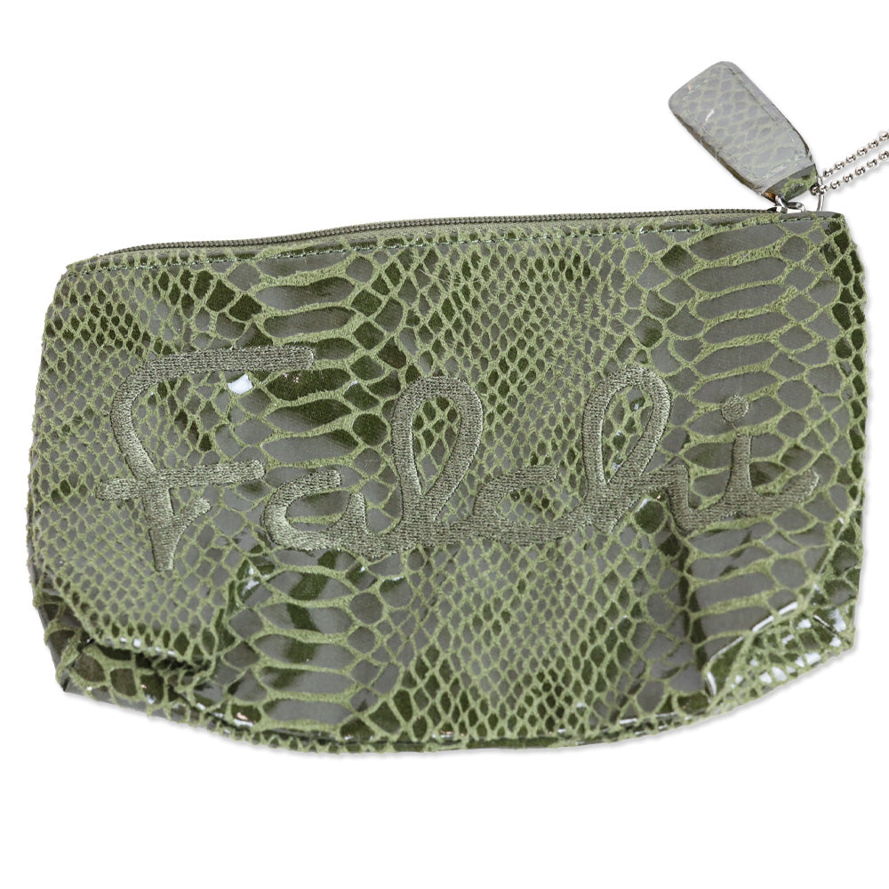 Fatto a Mano by Carlos Falchi Barbarella Olive Green Python Tote Bag