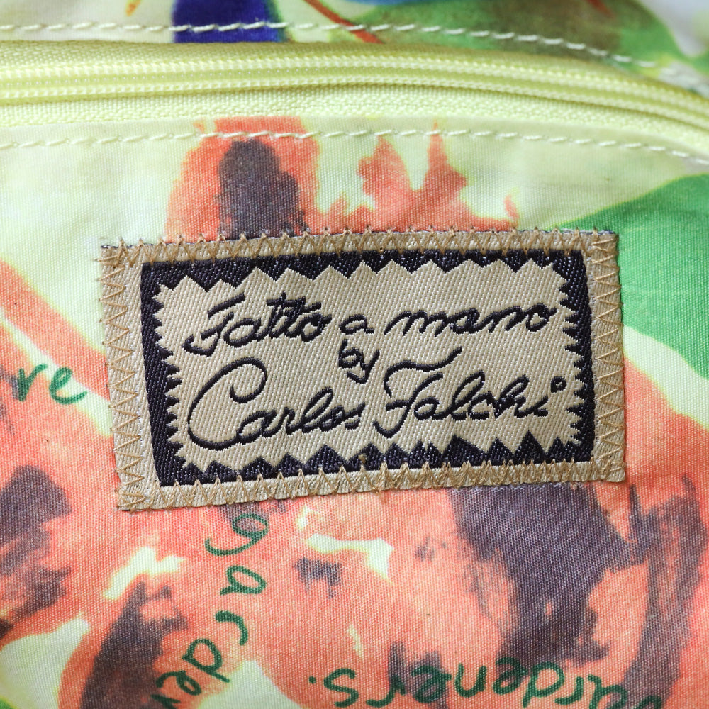 Fatto a Mano by Carlos Falchi Barbarella Olive Green Python Tote Bag