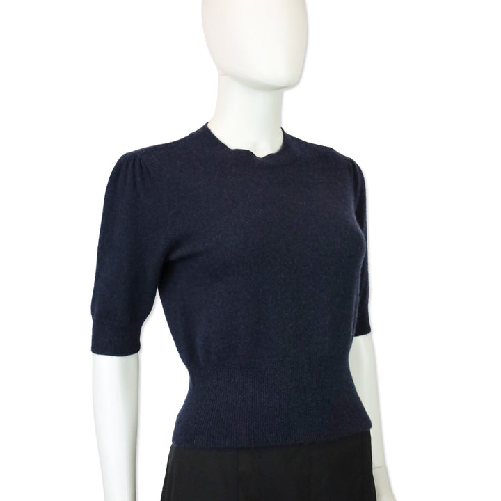 Favorite Daughter Navy Blue Cashmere The Elena Top
