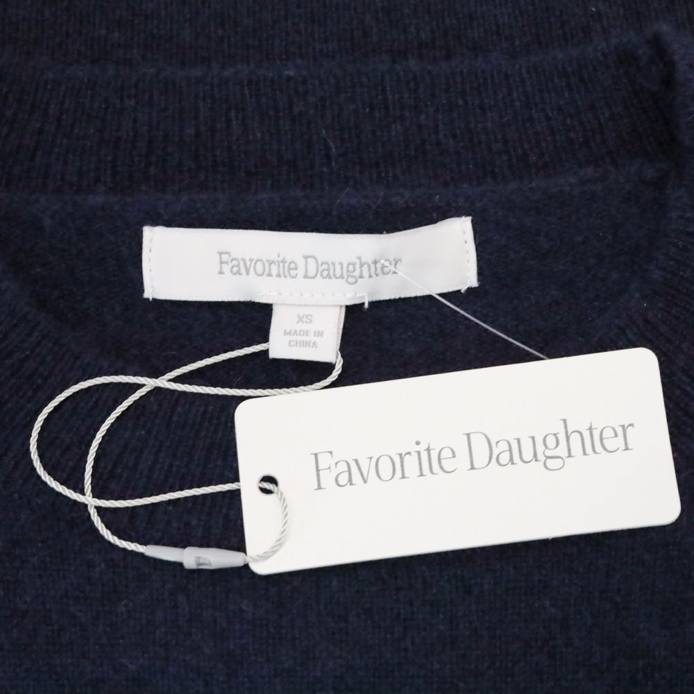 Favorite Daughter Navy Blue Cashmere The Elena Top