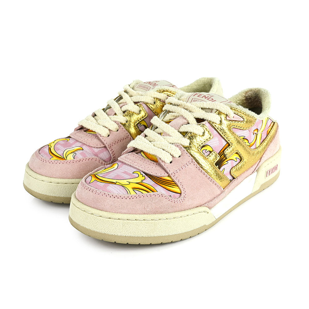 Fendi Fendace Pink & Gold Match Chunky Sneakers