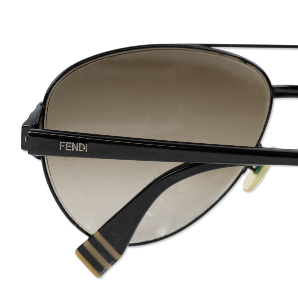 Fendi Black Aviator Sunglasses