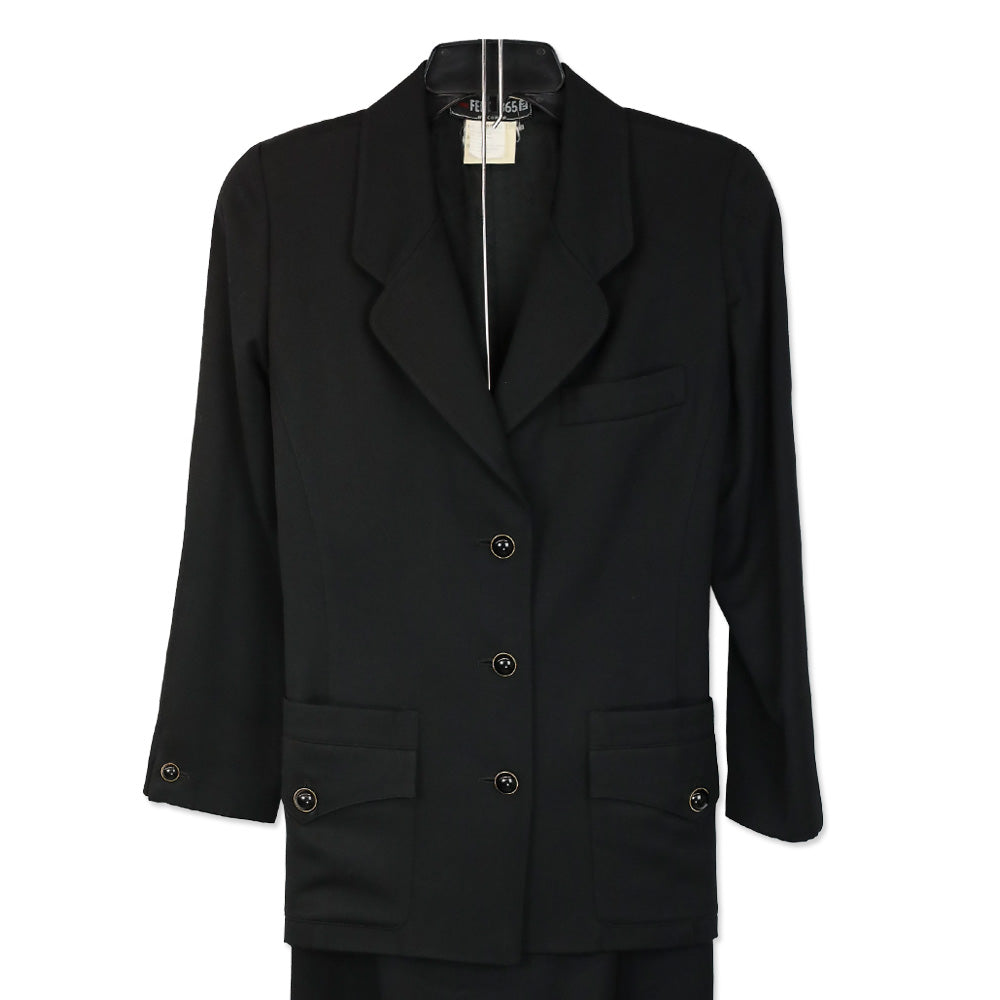 Fendi 365 by Contri Black Jacket & Skirt Set