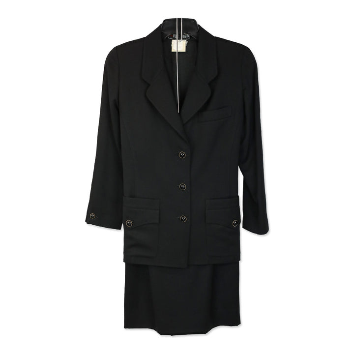 Fendi 365 by Contri Black Jacket & Skirt Set
