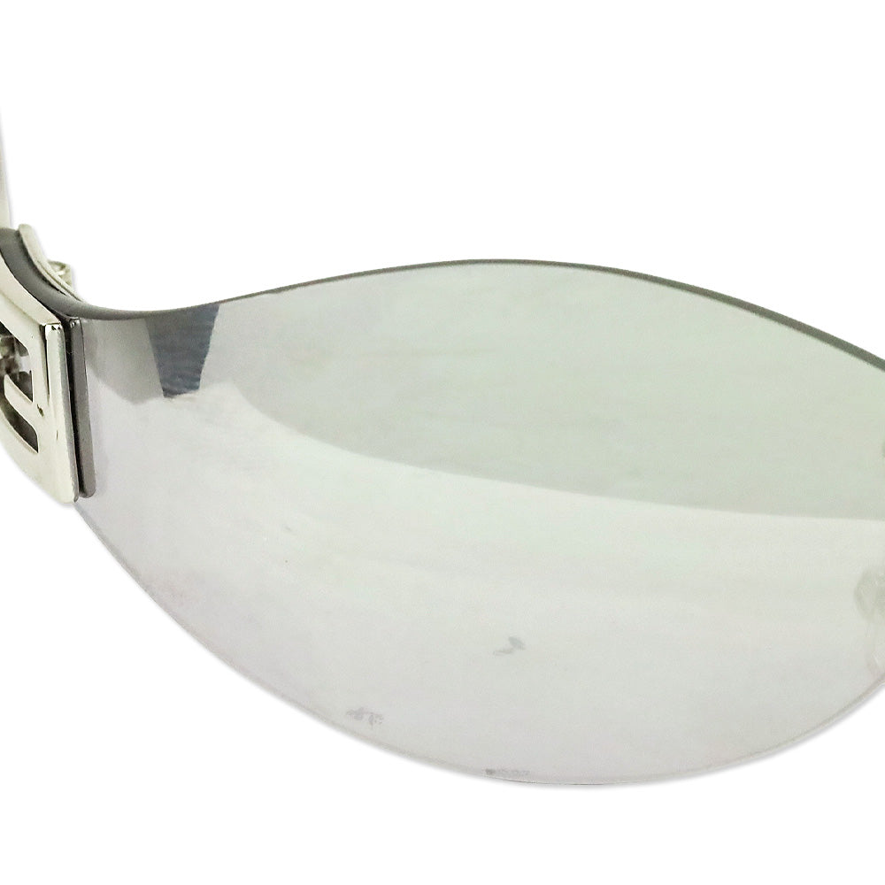 Fendi Baguette Silver Geometric Rimless Sunglasses