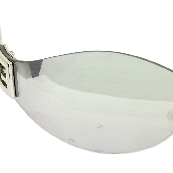 Fendi Baguette Silver Geometric Rimless Sunglasses