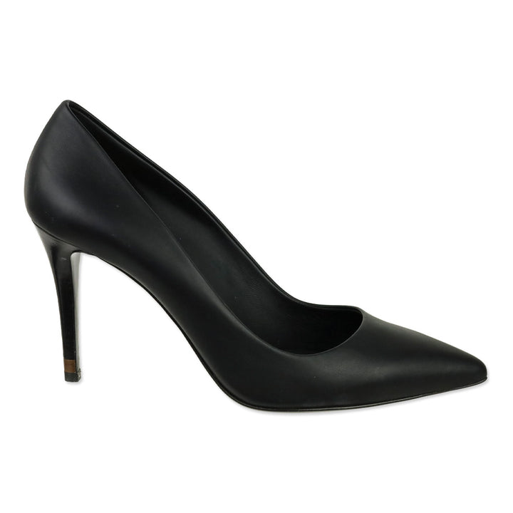 Fendi Black Calf Leather Pointed Toe Pumps