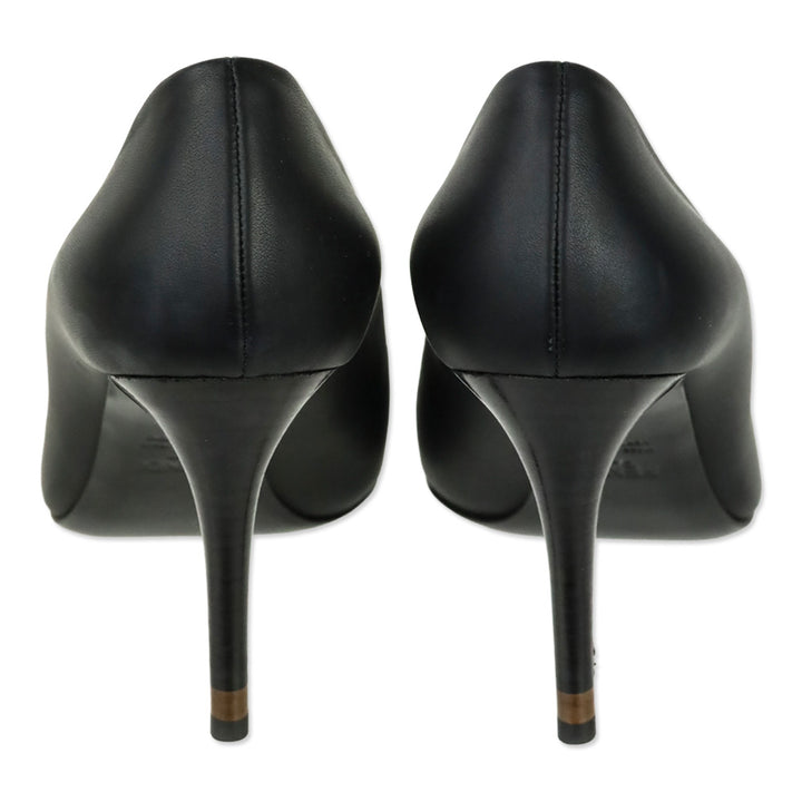 Fendi Black Calf Leather Pointed Toe Pumps