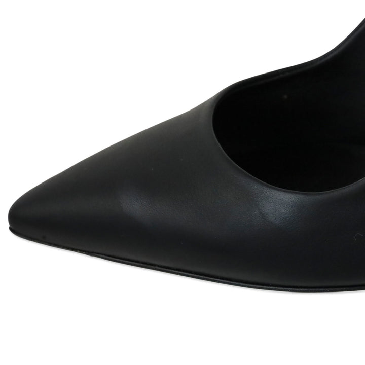 Fendi Black Calf Leather Pointed Toe Pumps