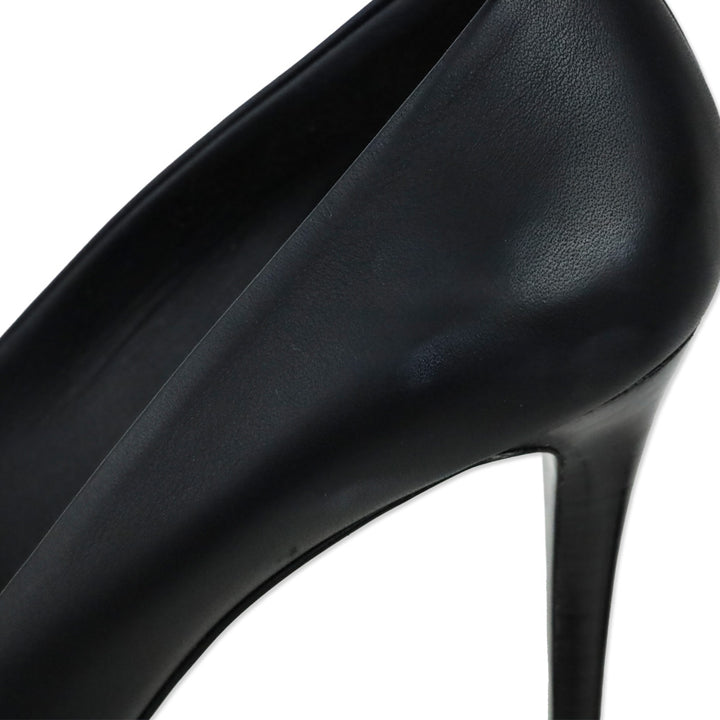 Fendi Black Calf Leather Pointed Toe Pumps