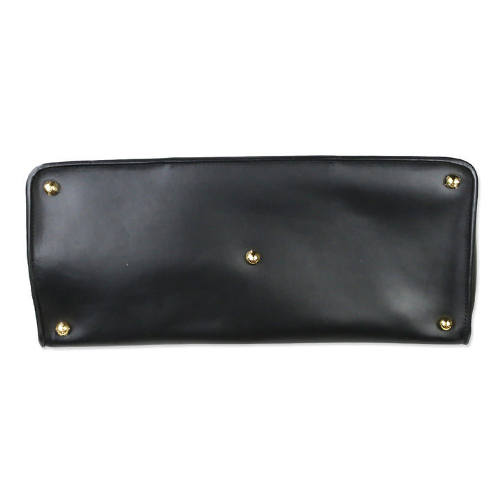 Fendi Black Calfskin Leather Medium Fendi Way Tote Bag