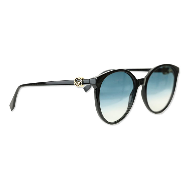 Fendi Black Oval Blue Gradient Sunglasses