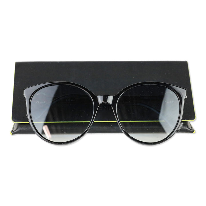 Fendi Black Oval Blue Gradient Sunglasses