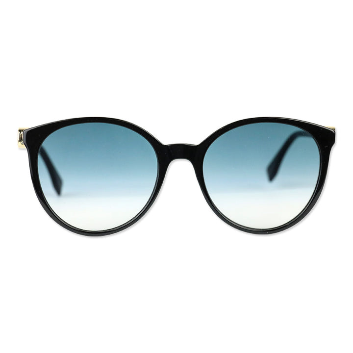 Fendi Black Oval Blue Gradient Sunglasses