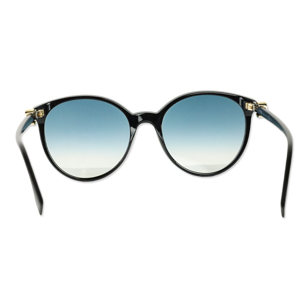 Fendi Black Oval Blue Gradient Sunglasses