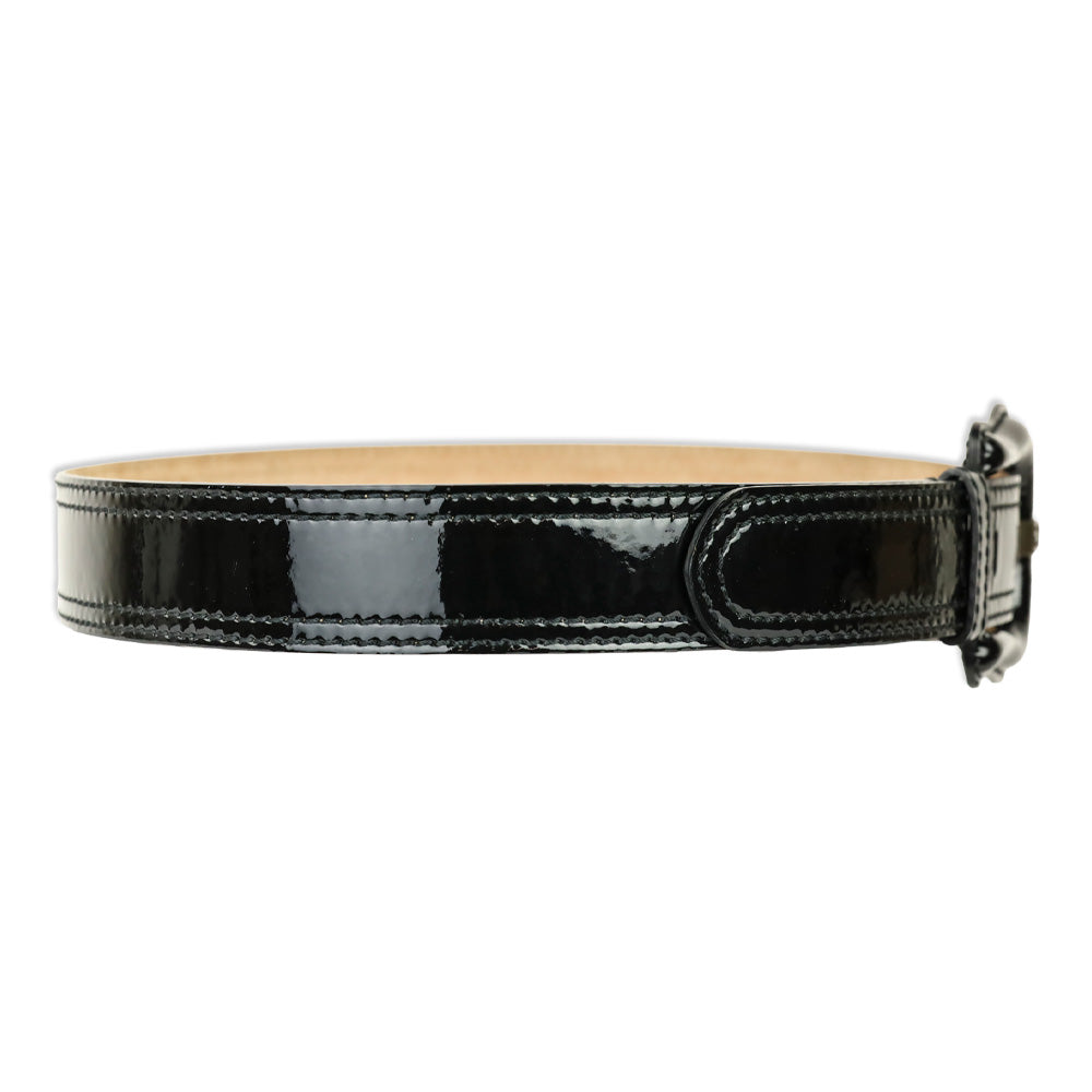 Fendi Black Patent Leather Wide Belt