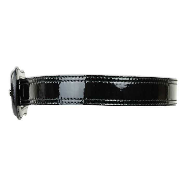 Fendi Black Patent Leather Wide Belt