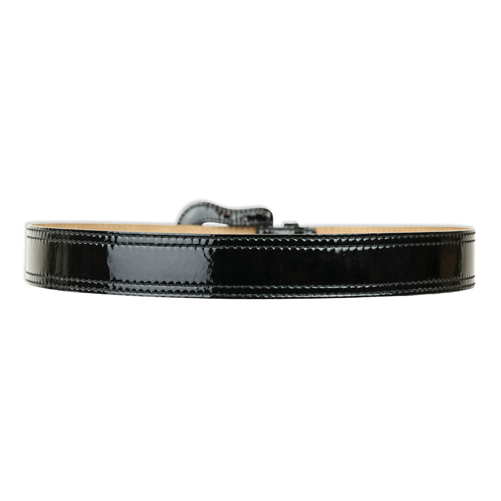 Fendi Black Patent Leather Wide Belt