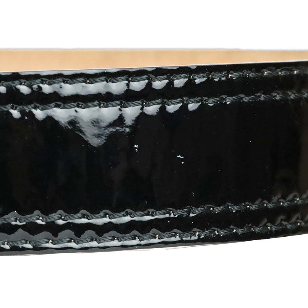 Fendi Black Patent Leather Wide Belt